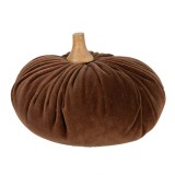 Cumpara ieftin Dovleac decorativ lemn natur textil maro 20x14 cm
