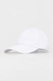 Lacoste șapcă de baseball din bumbac culoarea alb, neted