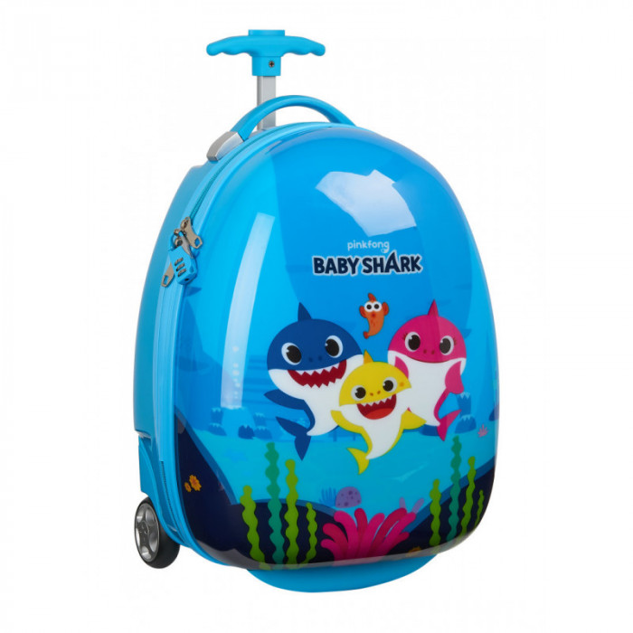 Troler cabina copii de 16 inch Baby Shark