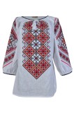 Bluza tip ie dama R24D, alb pur/rosu , marimea S