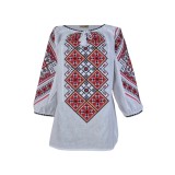 Bluza tip ie dama R24D, alb pur/rosu , marimea L