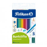 Creioane Color Lacuite, Set 36 Culori, Sectiune Hexagonala, Pelikan