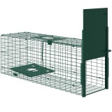 Outsunny Cușcă prindere animale dăunătoare 1 intrare dim. 80L x 25l x 30H cm verde &icirc;nchis | Aosom Romania