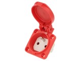 Conector Alimentare AC 2P+PE 250V 16A Roșu