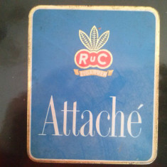 ATTACHE - RUC -Cutie metalica (tabla) de tigari, ,goala-cca.1960