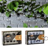 Ghirlanda luminoasa solara Luca cu 10 LED-uri, 380 cm, alb rece