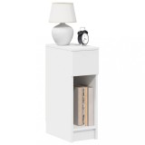 Set 2 Noptiere vidaXL Albe cu Sertar, 20x36x60 cm, Lemn, Depozitare Dormitor