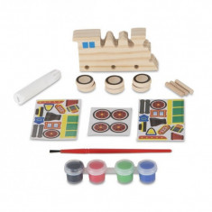 Coloreaza-ti locomotiva din lemn Melissa and Doug foto