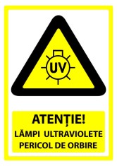 Semn pentru lampi ultraviolete foto