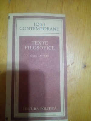 Texte filozofice-Karl Jaspers foto