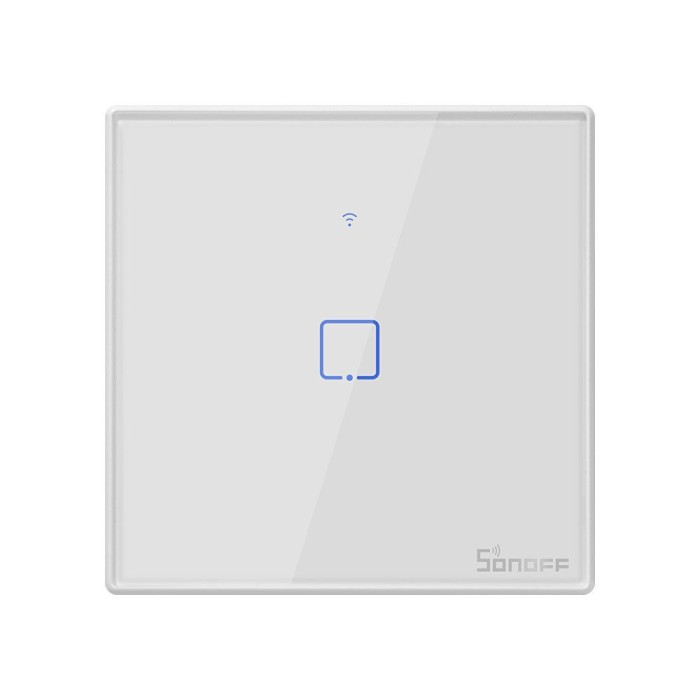Intrerupator Smart cu Touch WiFi + RF 433 Sonoff T2EU1C TX, (1 canal)