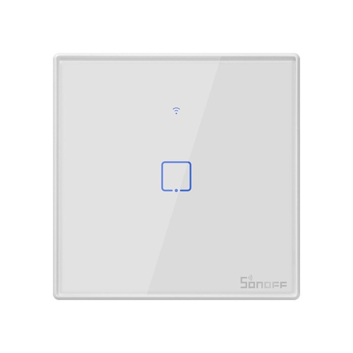 Intrerupator Smart cu Touch WiFi + RF 433 Sonoff T2EU1C TX, (1 canal)