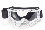 Ochelari cross/enduro/atv WB P-20,rama alba sticla transparenta Cod Produs: MX_NEW ROY27470