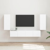 Cumpara ieftin Set Dulap pentru Televizor Montat pe Perete 4 buc. Alb