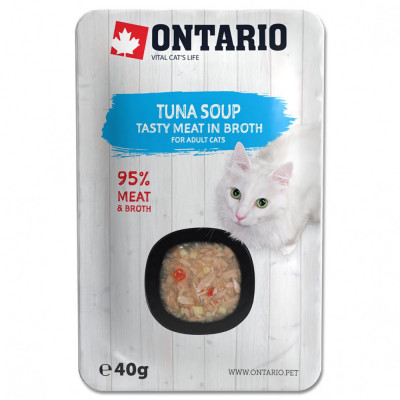 Supă cu ton Ontario Cat 40 g foto