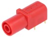 Soclu Banană 4mm Aurit Roșu 24A 1kV