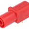 Soclu Banană 4mm Aurit Roșu 24A 1kV