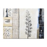 Tablou gigant pictat manual, Decor japonez, 120x90cm ulei pe panza in releif efect 3D, gata de expus pe perete