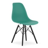 Scaun stil scandinav, Artool, Osaka, PP, lemn, verde si negru, 46x54x81 cm GartenVIP DiyLine