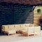 vidaXL Set mobilier grădină cu perne crem, 10 piese, lemn masiv de pin 3097109
