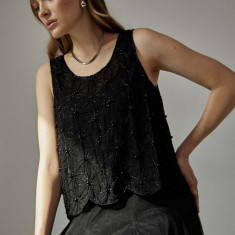 Answear Lab bluza femei, culoarea negru, in modele florale