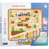 Tablita de desen 2 in 1 cu magneti - Labirint colorat, Bufnitel