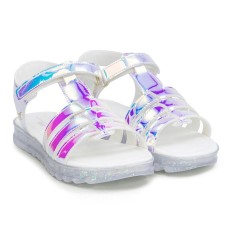 Sandale Fete BIBI Flat Form Holografic Glitter 38 EU foto