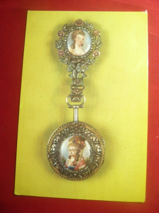 Ilustrata - Ceas de dama -pandeloc Franta sec.XVIII