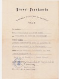 Brevet provizoriu Ordinul Coroana Rom&acirc;niei cu spade și panglica de Virtute Militară clasa 5, 1945