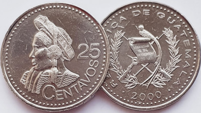 1743 Guatemala 25 centavos 2000 km 278 UNC foto