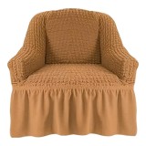 Cumpara ieftin Husa Fotoliu Elastica cu Volane, Bej - HEP59