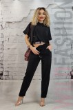 F845-1 Set 2 piese compleu casual din tricou cu gluga si pantaloni lungi