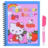 Carte de colorat cu apa Magic Book, Reutilizabila, plina de culori vibrante, Hello Kitty