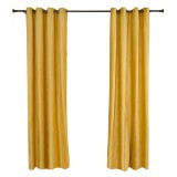 Set 2 draperii catifea 140x270 cm - Galben