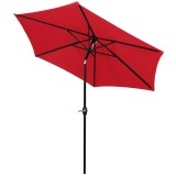 Umbrela terasa gradina, cu manivela si inclinare, diametru 250cm, Rosu Household NewTrend