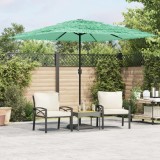 VidaXL Umbrelă soare de grădină cu st&acirc;lp din oțel verde 248x248x248 cm