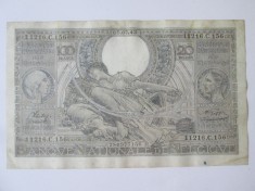 Belgia 100 Francs 1943,bancnota din imagini la cel mai mic pret