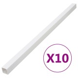 VidaXL Șine de cabluri, 40x25 mm, 10 m, PVC