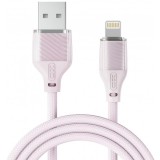 Cablu Date si Incarcare USB-A - Lightning XO Design NB291, 18W, 1m, Roz