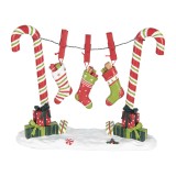 Cumpara ieftin Decoratiune Craciun polirasina multicolora 32x10x25 cm