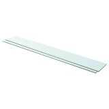vidaXL Rafturi, 2 buc., 110 x 15 cm, panouri sticlă transparentă