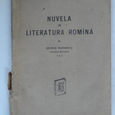 NUVELA IN LITERATURA ROMANA - GEORGE MARINESCU