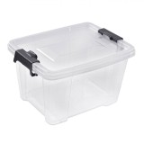 Cutie Depozitare Plastic, Capacitate 12L, Transparent, Dimensiuni 34.8x28x21.6 cm
