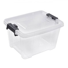 Cutie Depozitare Plastic, Capacitate 12L, Transparent, Dimensiuni 34.8x28x21.6 cm