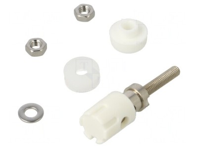 Soclu Banană 4mm 15A Albă pentru Panou foto