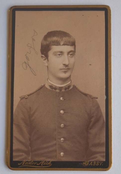 CDV Atelier Romania Nestor Heck Jassy Iassy Iasi barbat in uniforma - militar