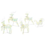 vidaXL Renii LED cu 40 LED 5 pcs Multicolor PET 3399390