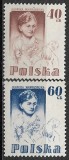 C5513 - Polonia 1956 - Celebritati 2v.nestampilate MNH