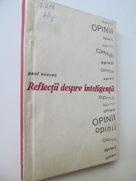 Reflectii despre inteligenta - Paul Everac