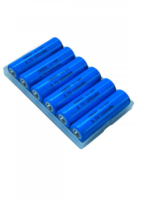 Set 6 acumulatori 18650, Li-Ion, 1200 mAh, 3.7V foto